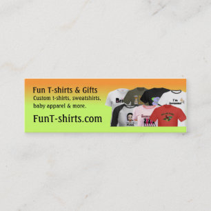 Mini Cartão de visita dos t-shirt do divertimento