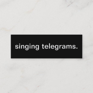 Mini Cartão de visita dos telegramas do canto