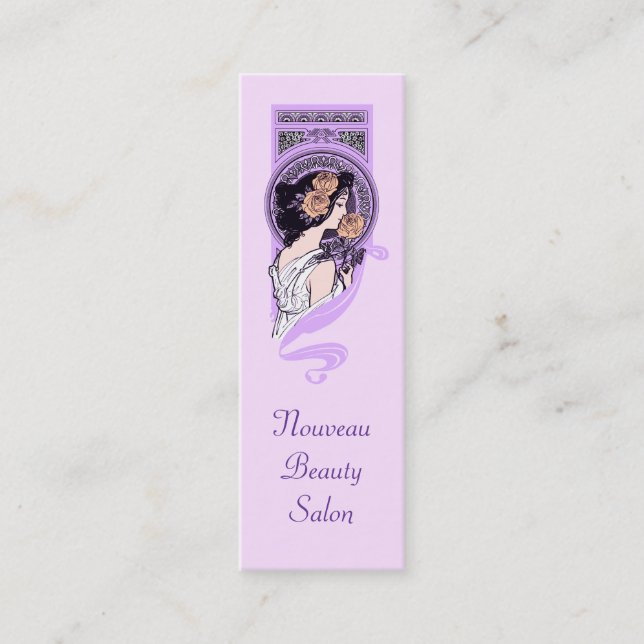 Mini Cartão de visita dos termas do salão de beleza do (Frente)