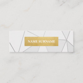 Mini Cartão de visita Dourado cinzento do teste padrão