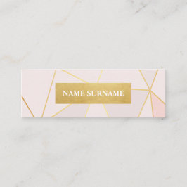 Mini cartão de visita Dourado geométrico do rosa