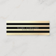 Mini cartão de visita Dourado mínimo profissional