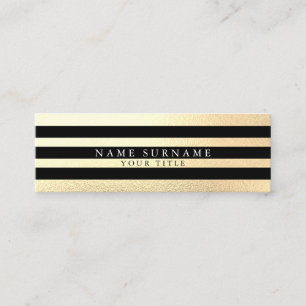 Mini cartão de visita Dourado mínimo profissional