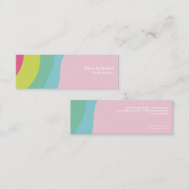 Mini Cartão de Visita Empresarial personalizado rosa co