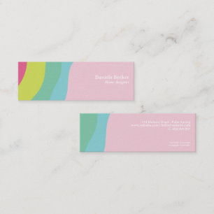 Mini Cartão de Visita Empresarial personalizado rosa co