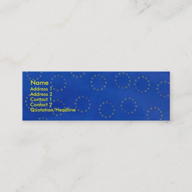 Mini Cartão de visita Euro (Frente)