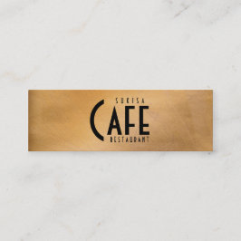Mini Cartão de Visita Fino de Restaurante em Metalizado