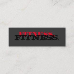 Mini Cartão de Visita Fitness Cinza Simples Elegante