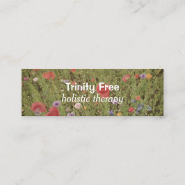 Mini Cartão de visita holístico floral mínimo da
