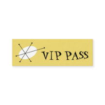 Cartão de visita magra Amarelo Dazzle 'VIP PASS'