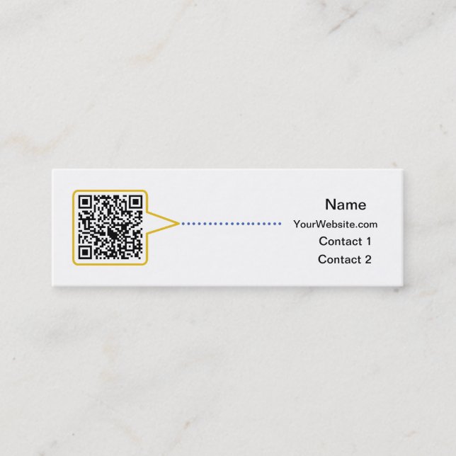 Mini Cartão de visita magro do código de QR (Frente)