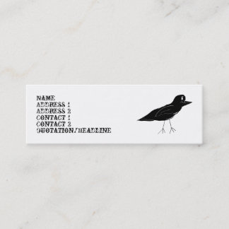 Mini Cartão de visita magro do melro (branco)