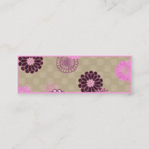 Mini Cartão de visita magro - rosa e marrom