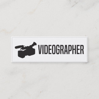 Mini Cartão de visita magro simples de Videographer