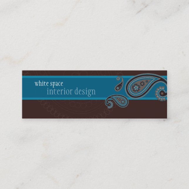 Mini CARTÃO DE VISITA MINI: paisley 1 (Frente)