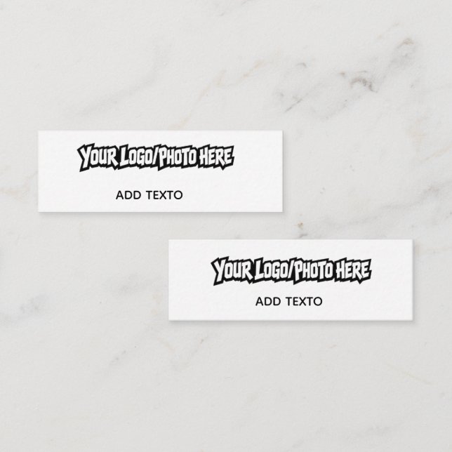 Mini Cartão de Visita Miniatura Personalizado com Logot (Frente/Verso)