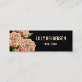 Mini Cartão de visita na moda floral elegante do