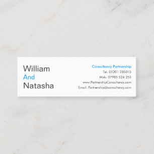 Mini cartão de visita - parceria da consulta