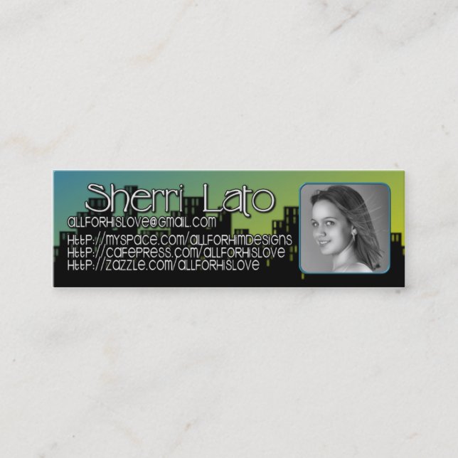 Mini Cartão de visita - personalizado (Frente)