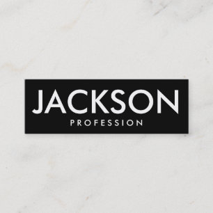 Mini Cartão de visita preto e branco corajoso