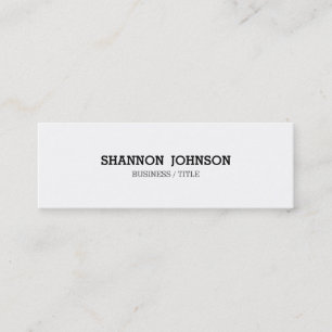 Mini cartão de visita preto e branco simples