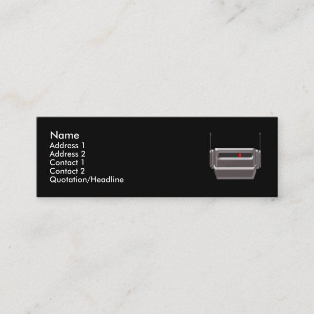 Mini Cartão de visita principal de Robo (Frente)