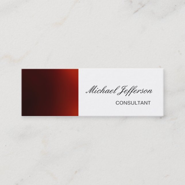 Mini Cartão de visita profissional branco fino, branco, (Frente)