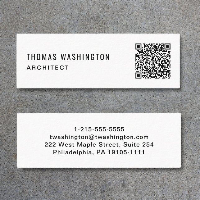 Mini Cartão de Visita Profissional QR Code Minimalista (Capture attention, make connections, and leave a lasting impression with our modern QR business card)