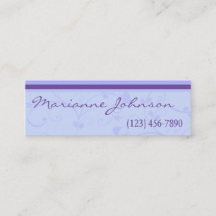 Mini Cartão de visita roxo do primavera do redemoinho