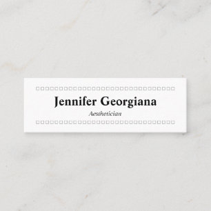 Mini Cartão de visita simples & limpo do Aesthetician