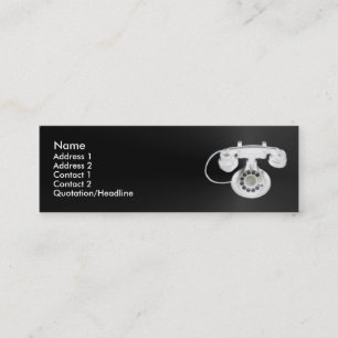 Mini Cartão de visita velho do telefone