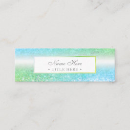 Mini cartão de visita verde Luxe na moda elegante