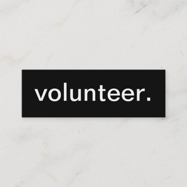 Mini Cartão de visita voluntário (Frente)