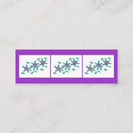 Mini Cartões De Marcador, Flores De Primária Roxo