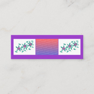 Mini Cartões de Marcador Roxo Flói Sua Foto