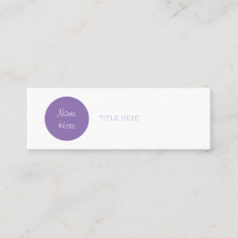 Mini cartões de visitas do círculo minimalista