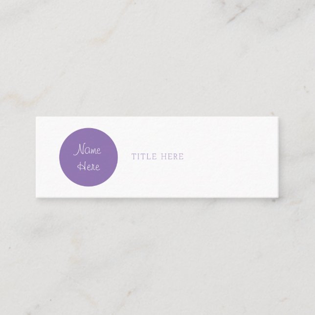 Mini cartões de visitas do círculo minimalista (Frente)