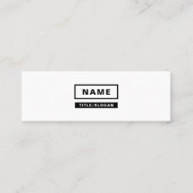 Mini cartões de visitas monocromáticos simples