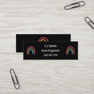 Mini Cartões de visitas Rainbows minimalistas