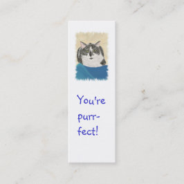 Mini cartões do marcador, gato do smoking