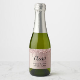 Mini Casamento com Glitter de rosa Dourado