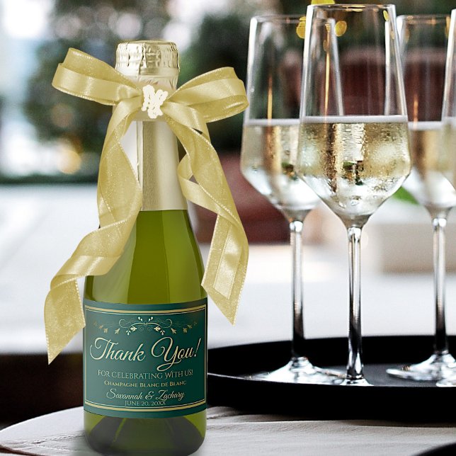 Mini Casamento Dourado e Verde Elegante Simples (Criador carregado)