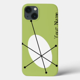 Mini caso do 'Seu nome' iPad Verde Dazzle