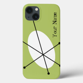 Mini caso do 'Seu nome' iPad Verde Dazzle