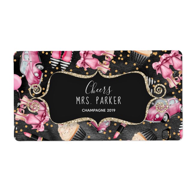 Mini Champanhe Etiqueta Chá de panela Favorito Ret (Frente)