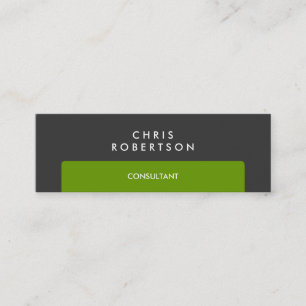 Mini Cinza profissional - Cartão de visita fino com fai