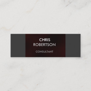 Mini Cinza Vermelho Escuro de Cartão de visita Simples