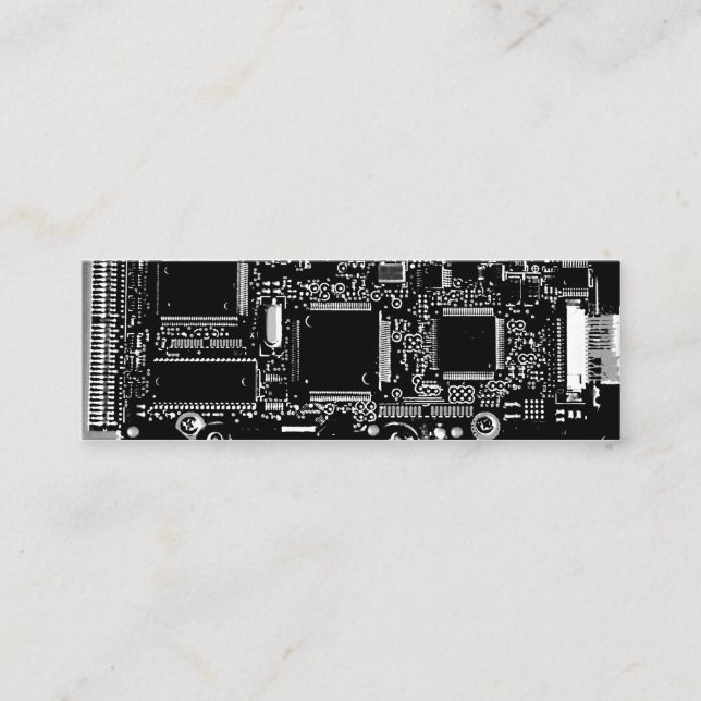 Mini Circuito B & W 2 esbranquiçado cartão de visita (Frente)