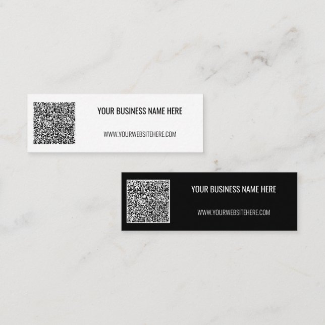 Mini Código QR e Cartão de visita de Promocional de Tex (Frente/Verso)