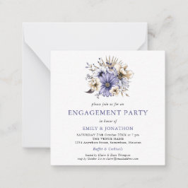 MINI | Convite para Festa de noivado Floral Roxo